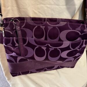 Coach Deep Purple Signature Shoulder Bag